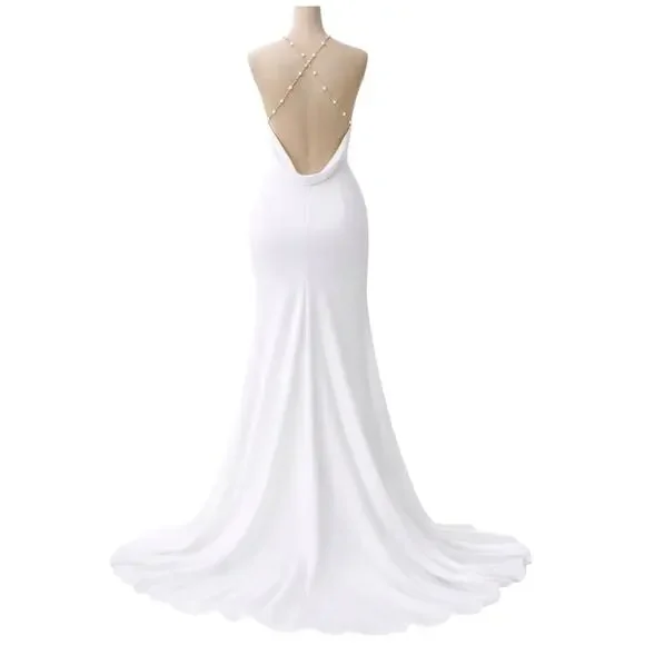 women halter maxi dress Women's High Neck Smocking Halter Maxi Dress main image 1